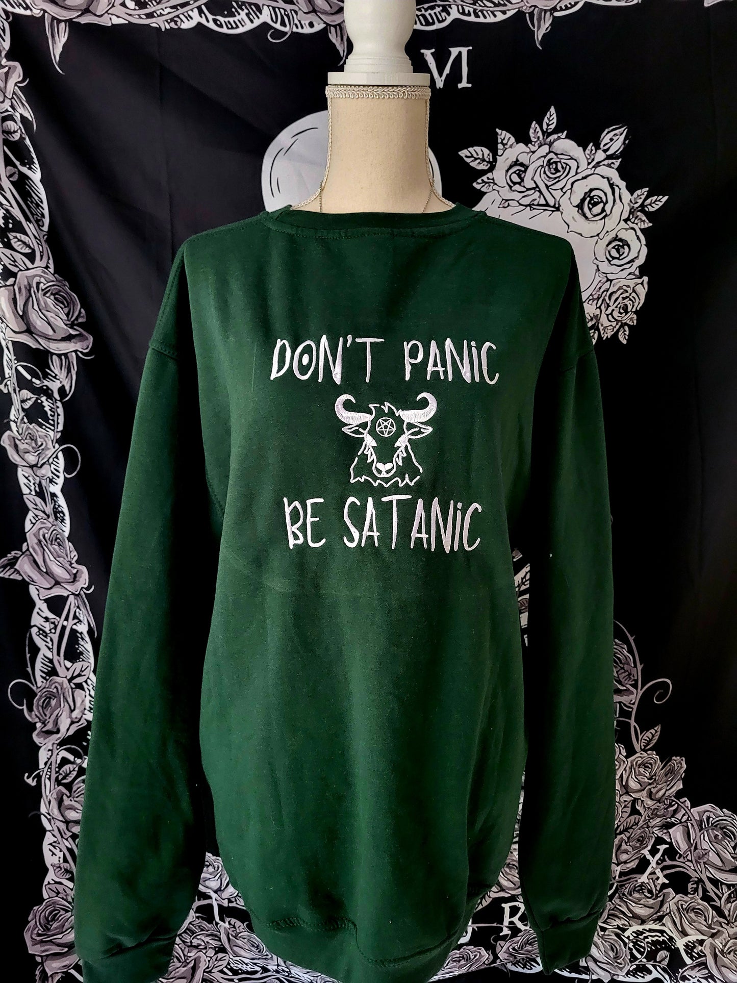 Don't Panic Be Satanic Sweatshirt