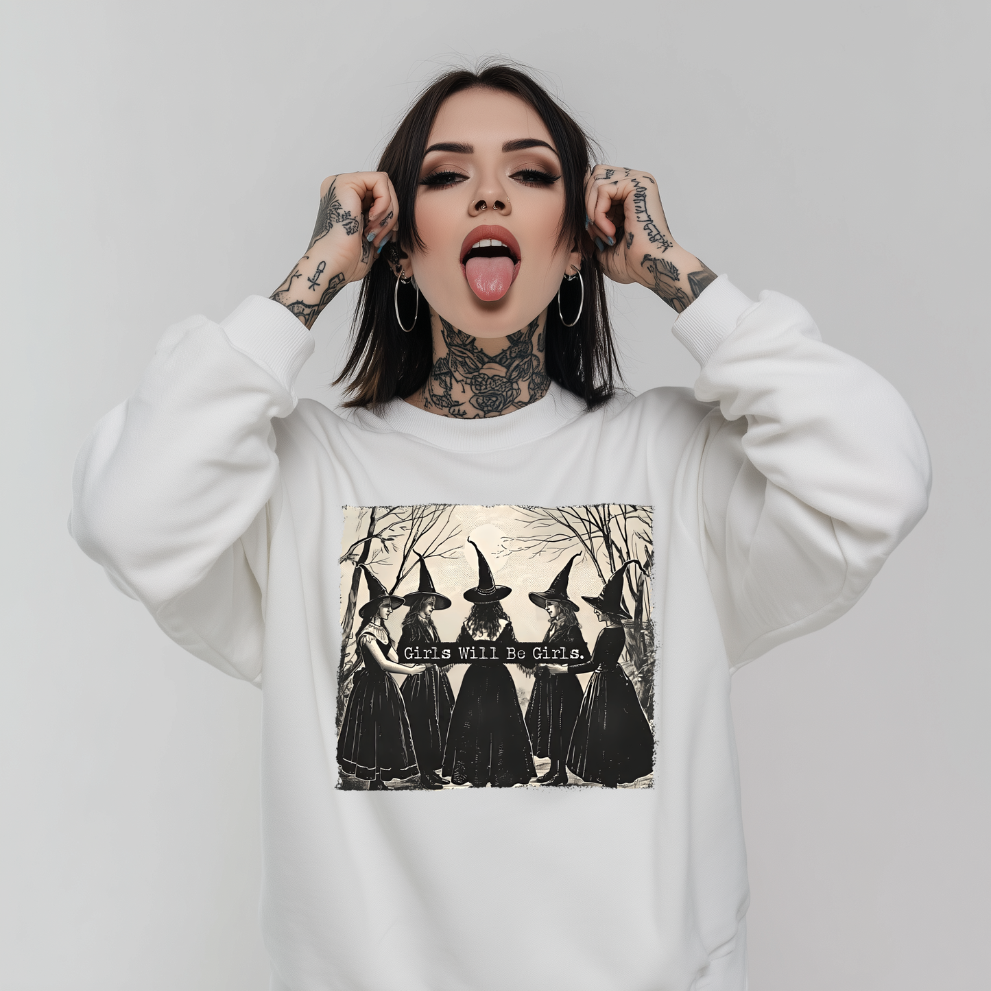 Girls Will Be Girls Printed Sweatshirt