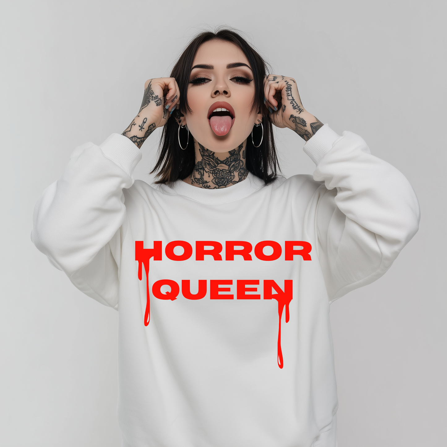 Horror Queen Printed Sweatshirt