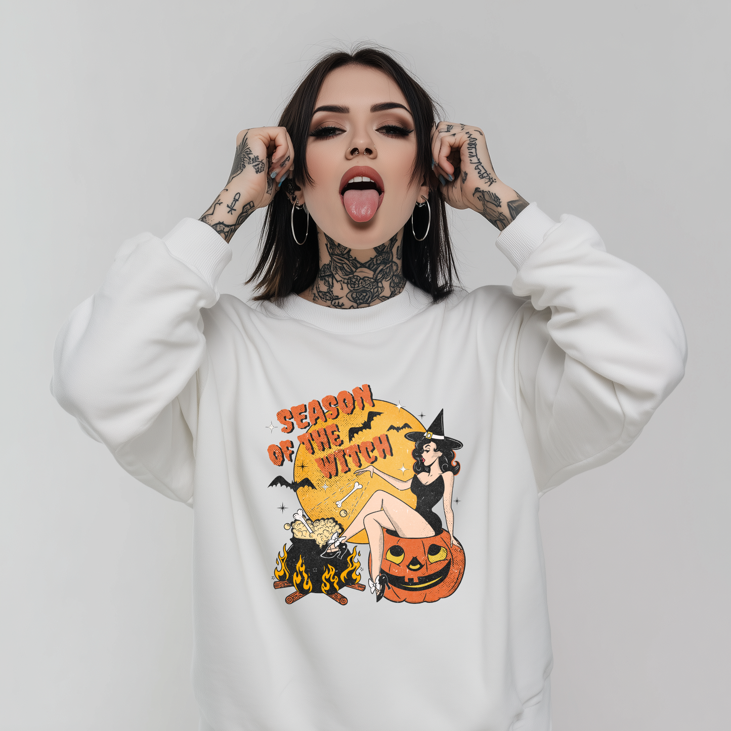 Season Of The Witch Printed Sweatshirt