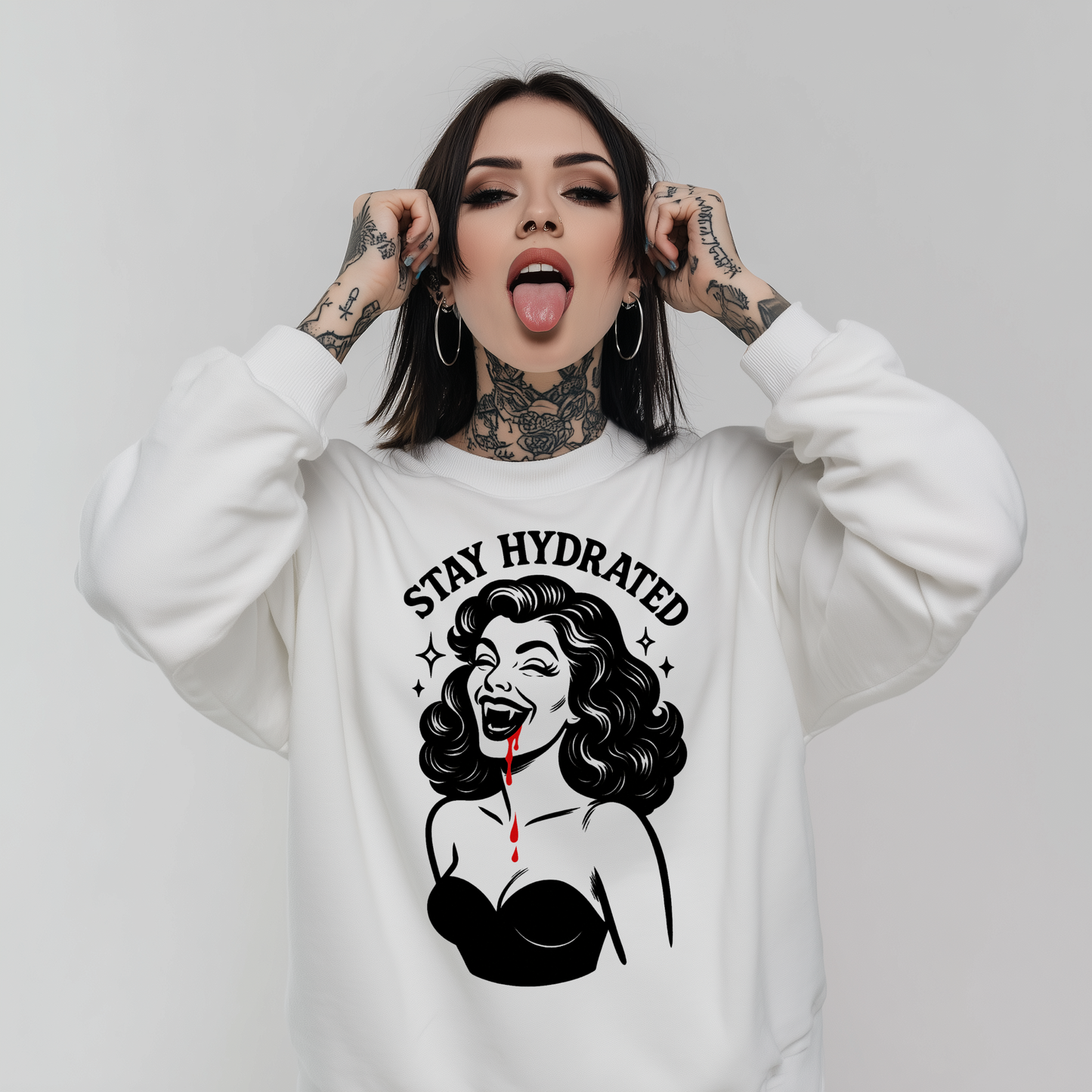 Stay Hydrated Printed Sweatshirt