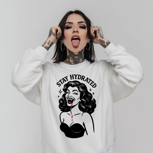 Stay Hydrated Printed Sweatshirt