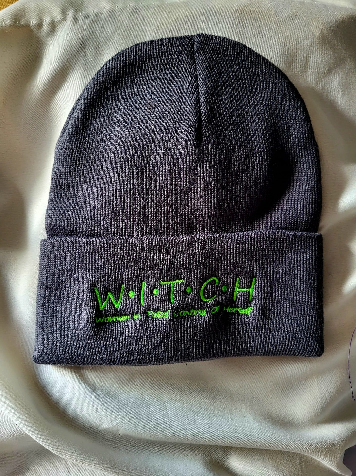 W-I-T-C-H Embroidered Beanie