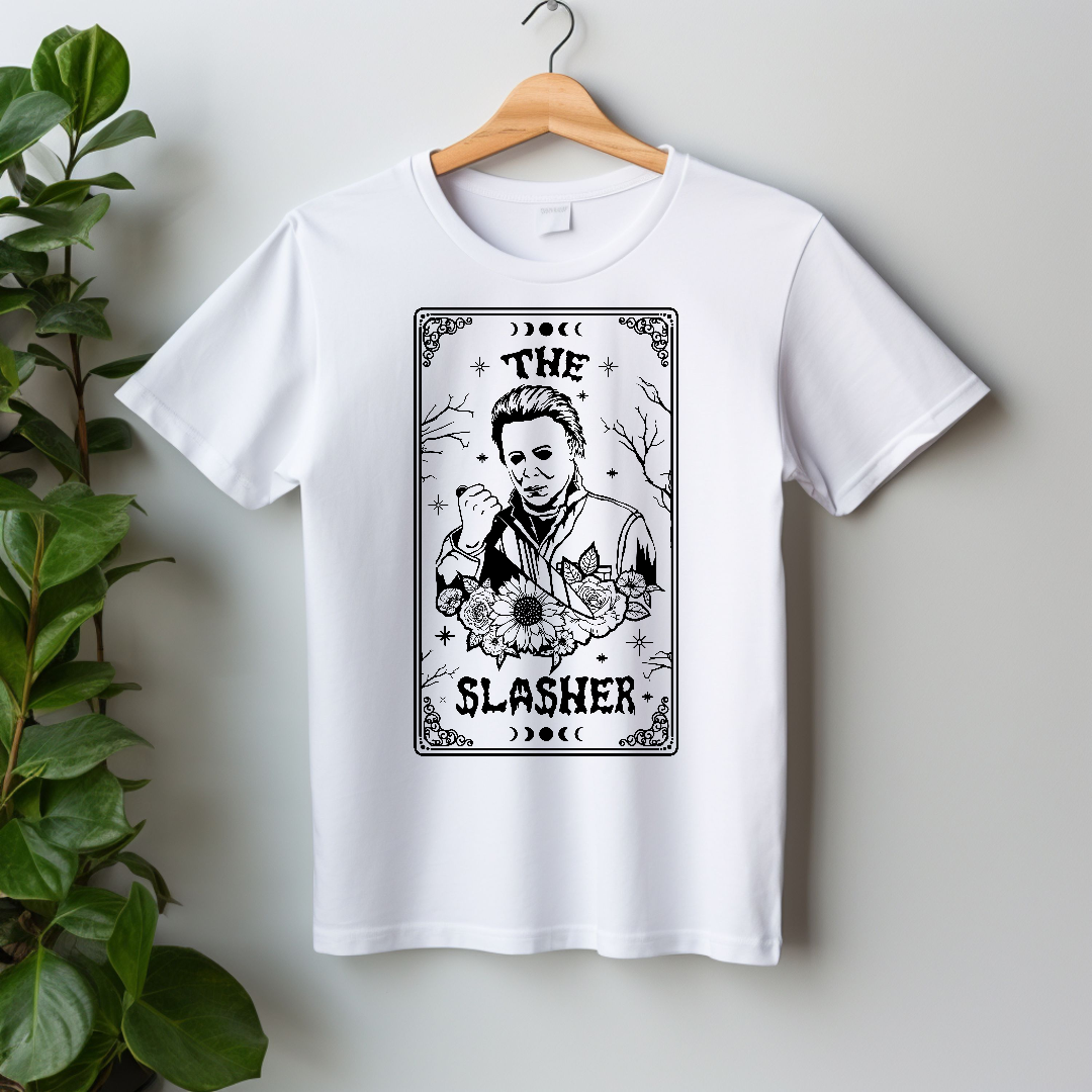 The Slasher Tarot Card Printed Tee