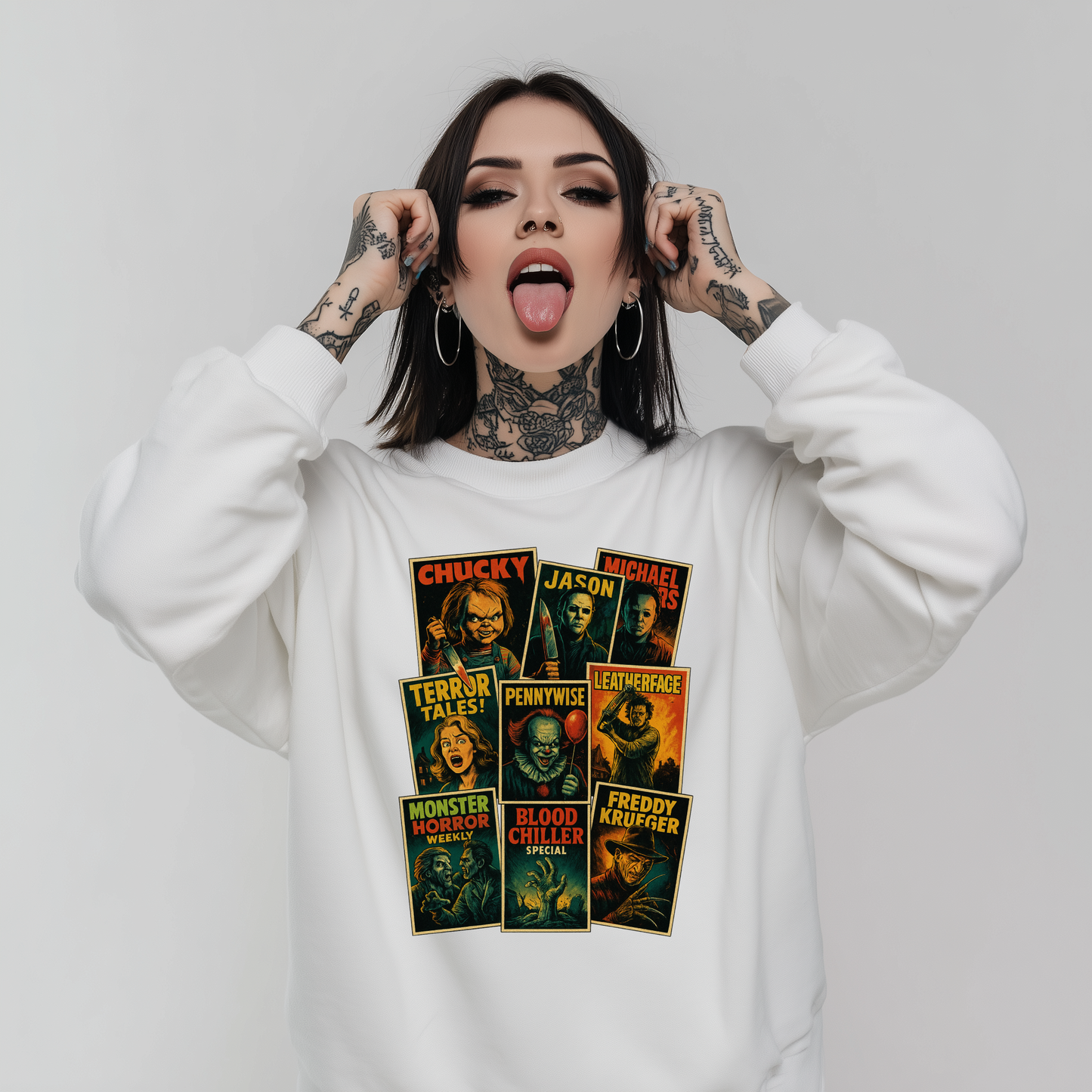 Horror Movies Printed Sweatshirt