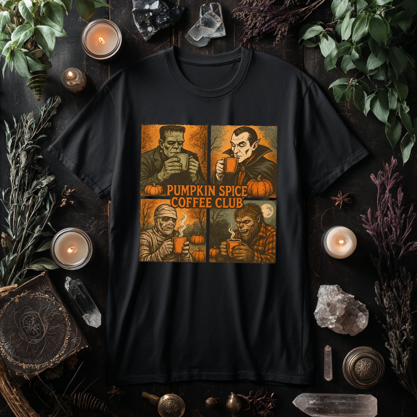 Pumpkin Spice Coffee Club Printed Tee