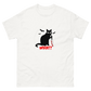 T-Shirt mit schwarzem Katzen-Print