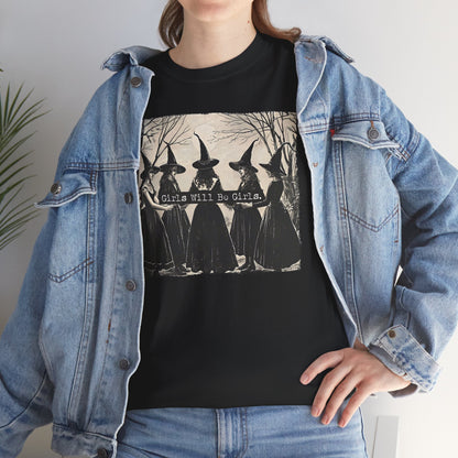 T-Shirt mit „Girls Will Be Girls“-Print 