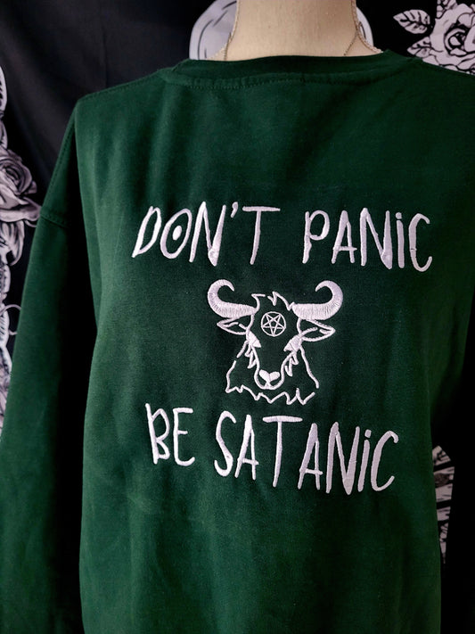 Don't Panic Be Satanic Zip Up Hoodie