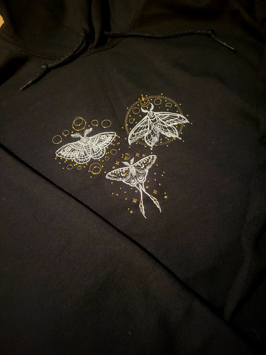 3 Lunar Moths Hoodie