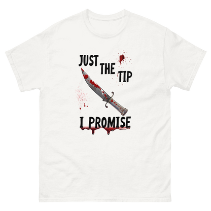 T-Shirt mit Aufdruck „Just The Tip I Promise“