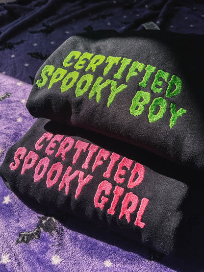 Zertifiziertes gruseliges Mädchen/Junge/Person Rundhals-Sweatshirt