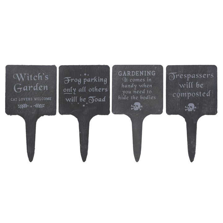 Slate Gothic Garden Signs