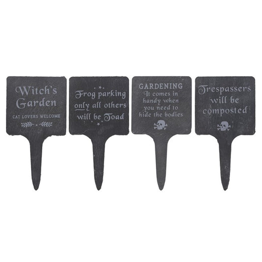 Slate Gothic Garden Signs
