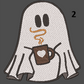 Ghost With A Coffee Hoodie