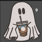 Ghost With A Coffee Hoodie