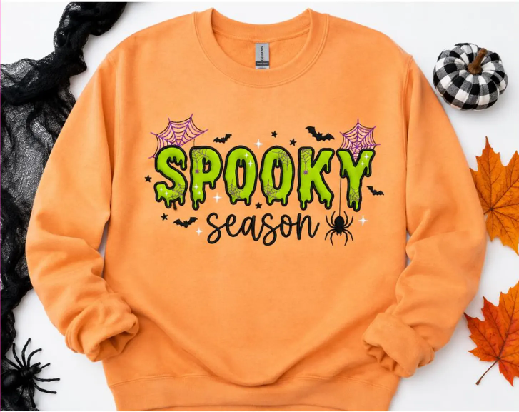 Spooky Season Glitter Embroidered