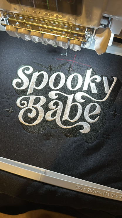 Spooky Babe Embroidered Sweatshirt
