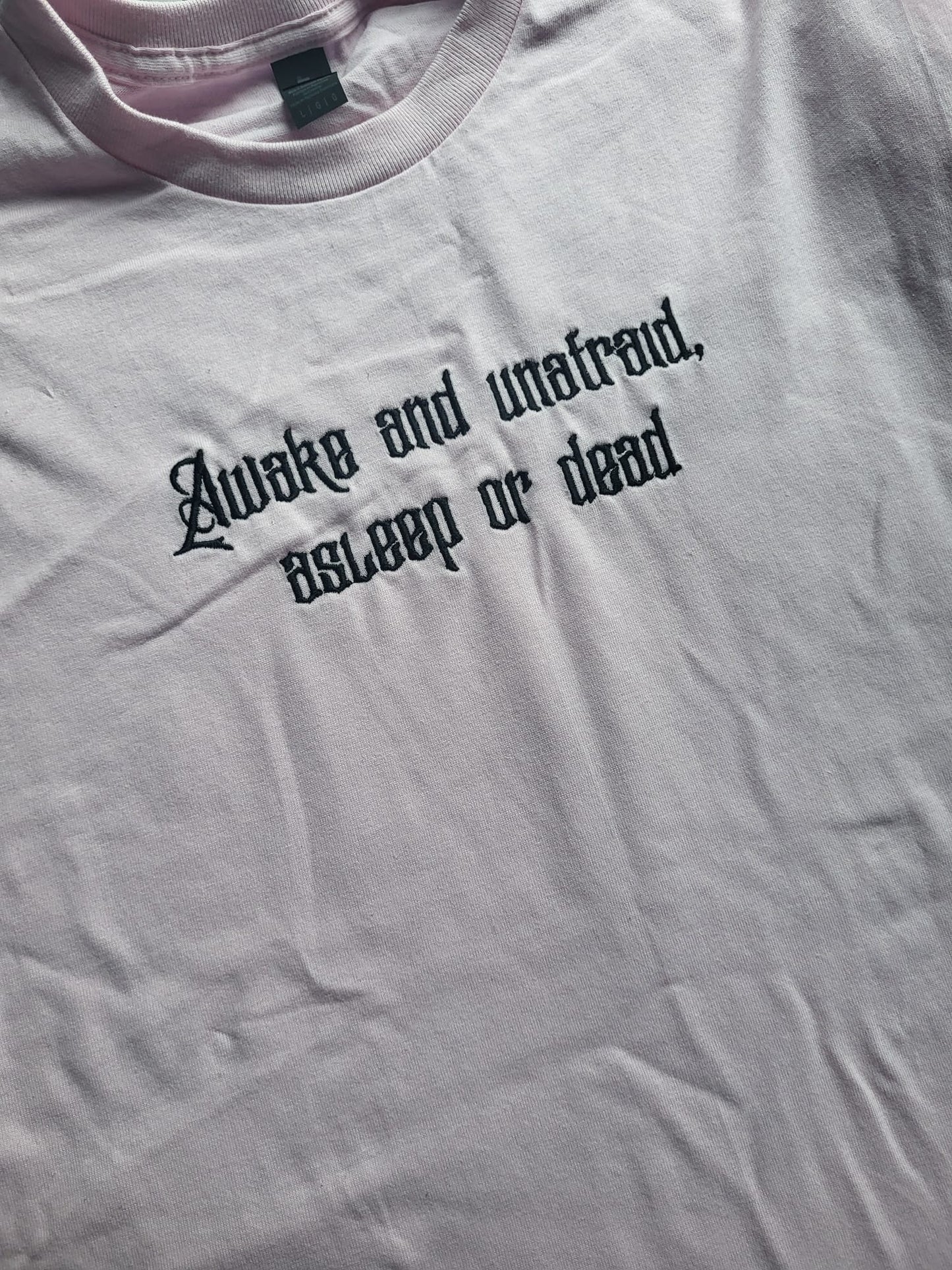 Awake & Unafraid Embroidered T- Shirt