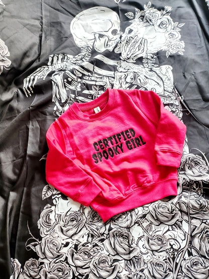 Zertifiziertes gruseliges Mädchen/Junge/Person Rundhals-Sweatshirt