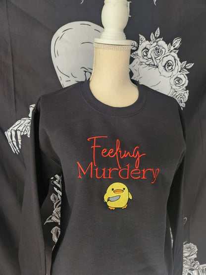 Sweatshirt mit Rundhalsausschnitt „Feeling Murdery“