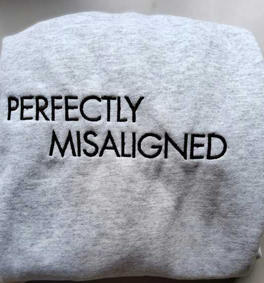 Perfectly Misaligned Zip Up Hoodie