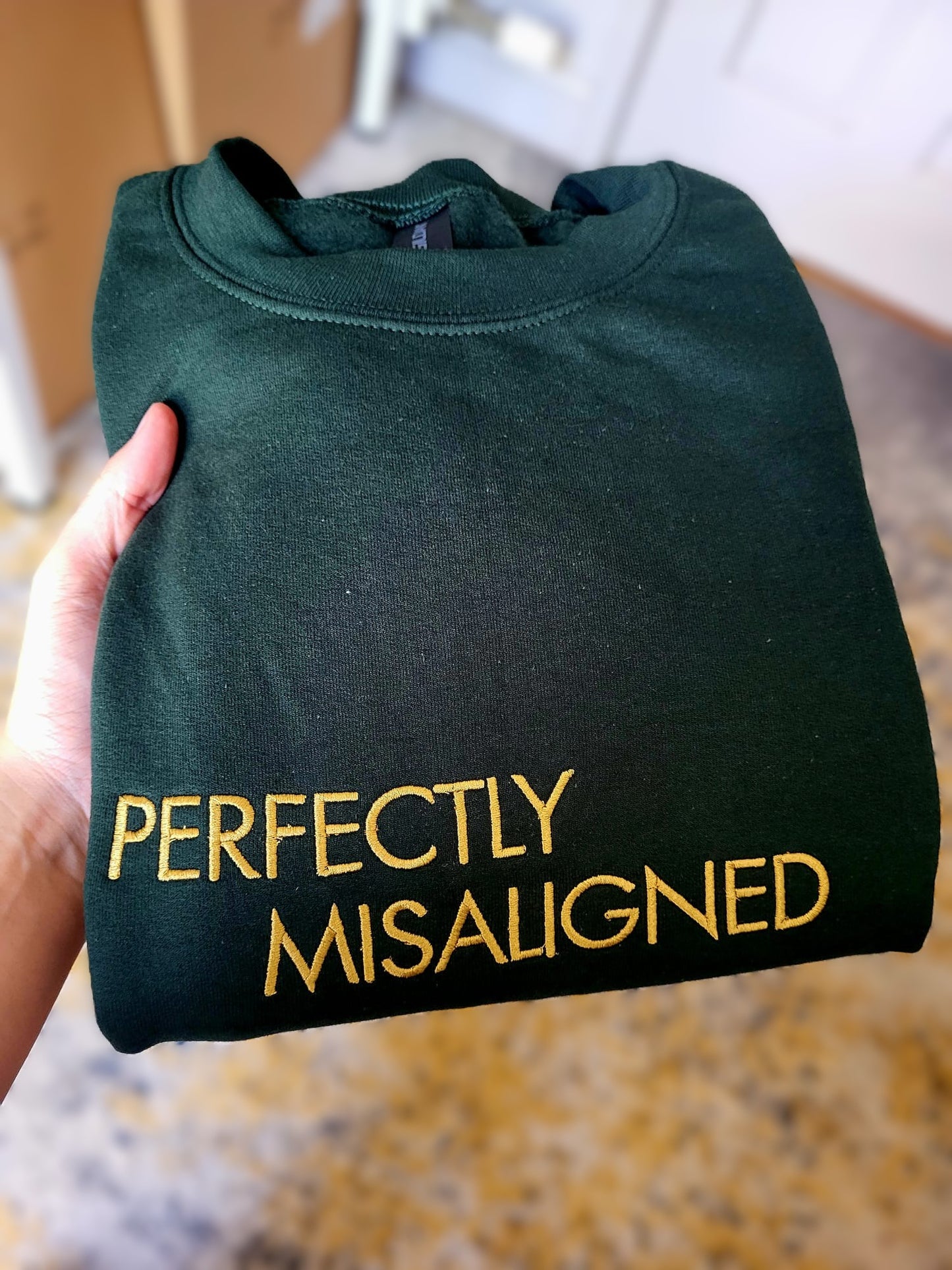 Perfectly Misaligned Hooded Sweatshirt