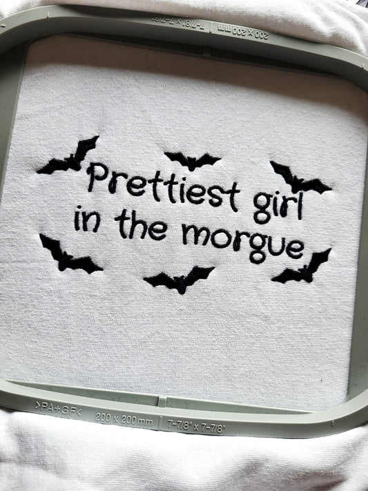 Prettiest Girl In The Morgue Zip Up Hoodie