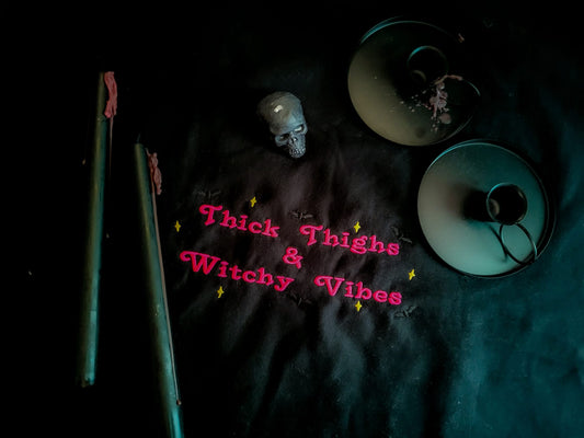 Thick Thighs & Witchy Vibes Hoodie