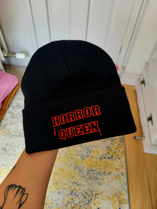 Horror Queen Embroidered Beanie