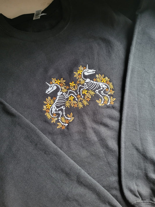 Unicorn Skeleton Crewneck Sweatshirt