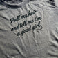 Pull My Hair Embroidered Vintage Cropped Tee