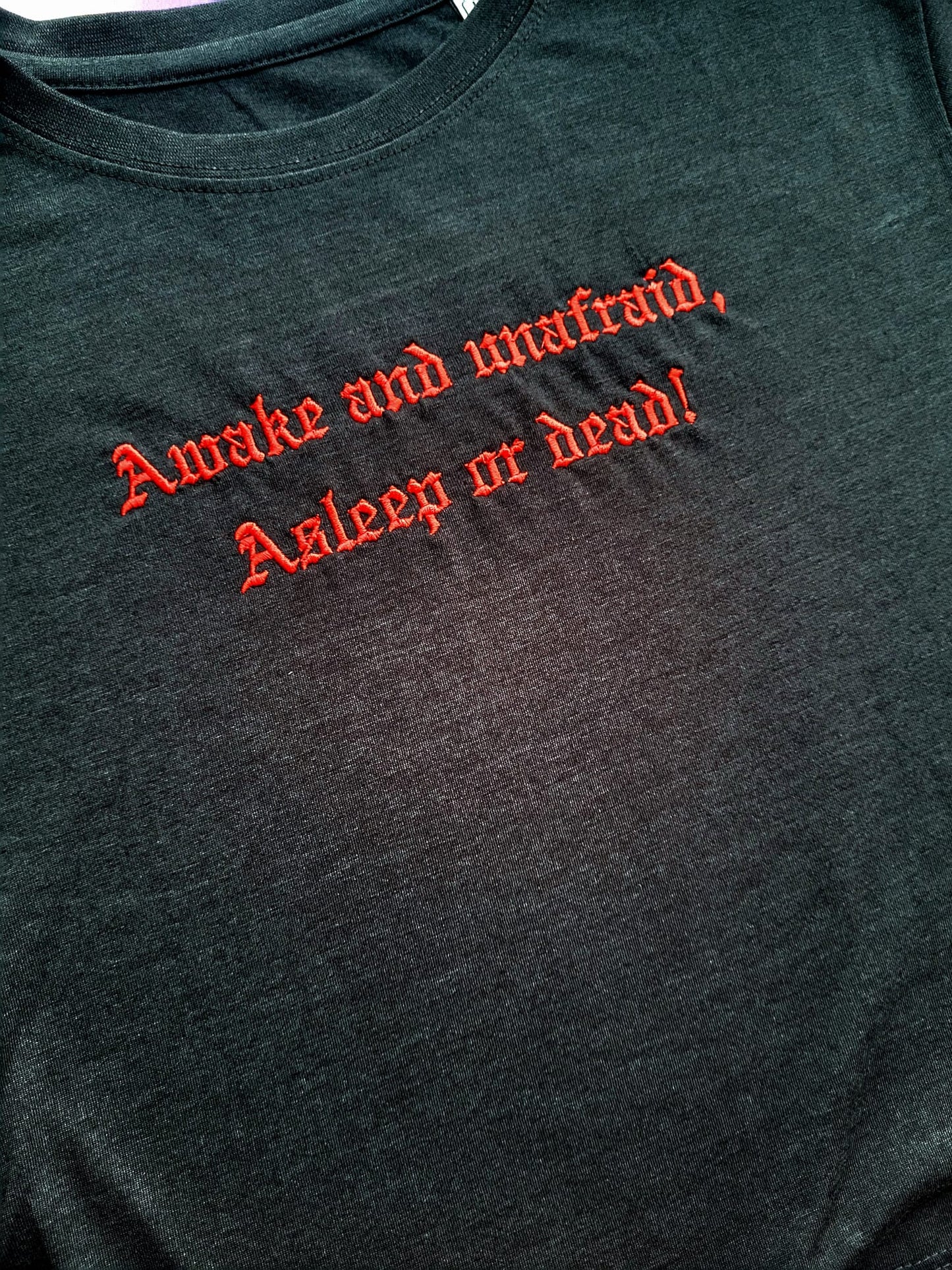 Awake And Unafraid, Asleep Or Dead T-Shirt