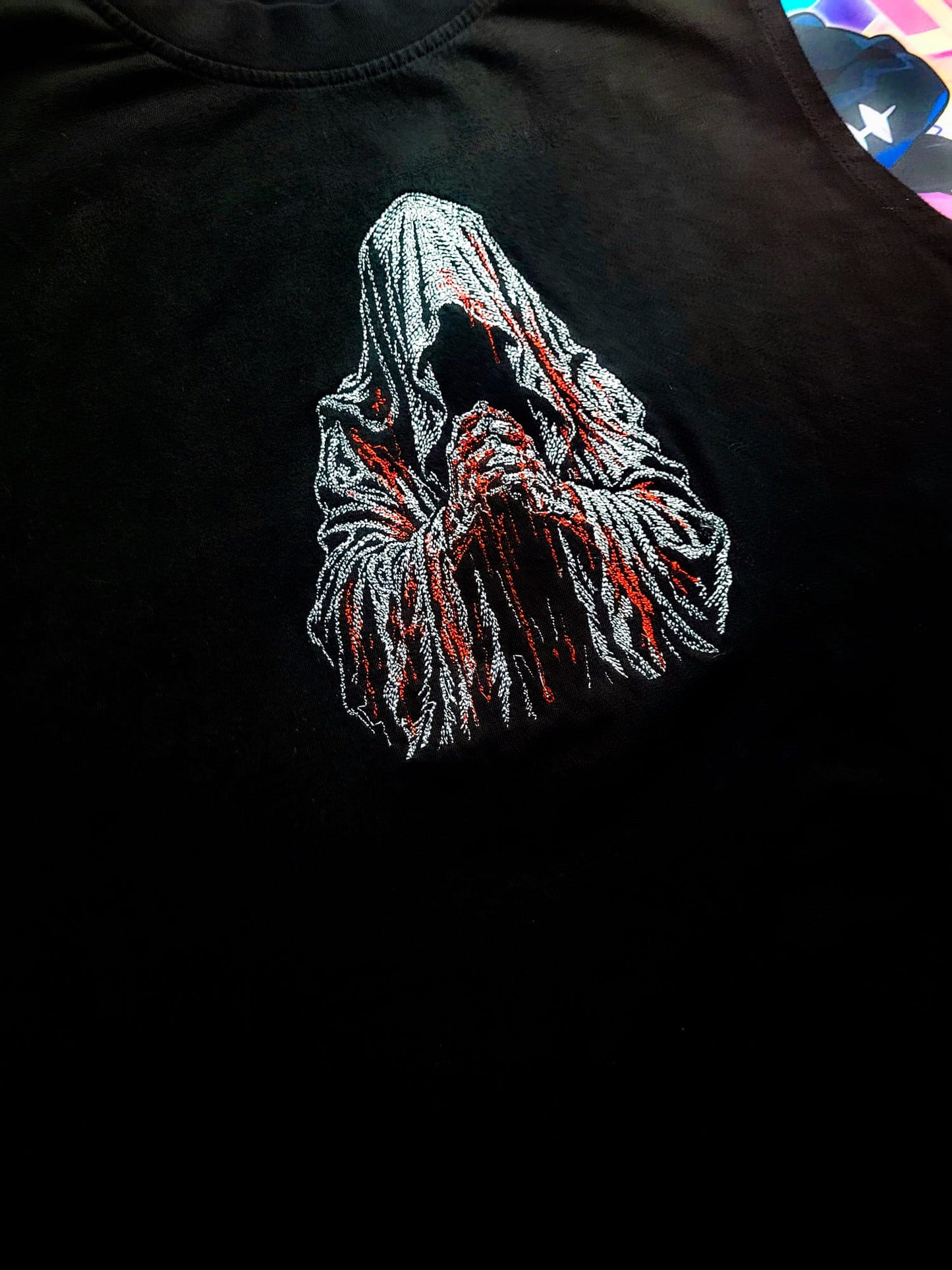 Horror Cult Vintage Cropped Heavy Sleeveless Tee