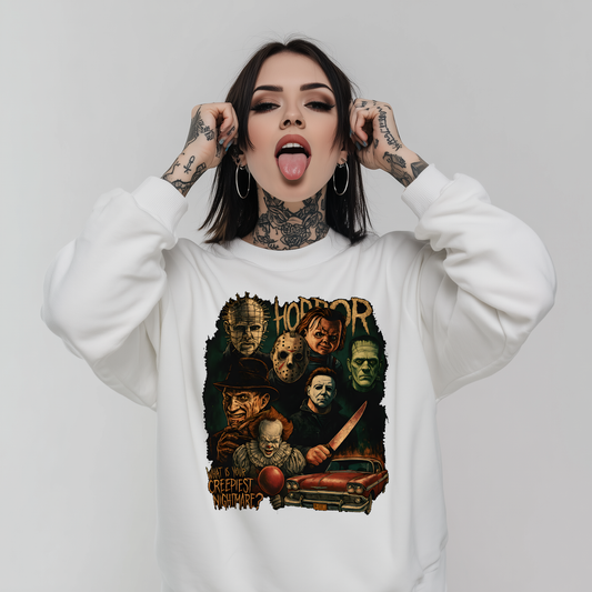 What Is Your Creepiest Nightmare Printed Sweatshirt