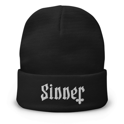 Sinner Beanie mit Stickerei
