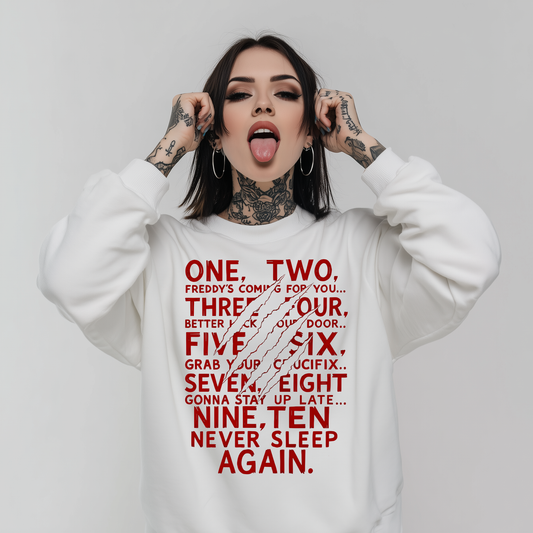 Freddy's Coming For You Printed Sweatshirt