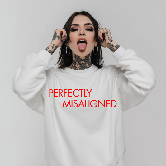 Perfectly Misaligned Printed Sweatshirt