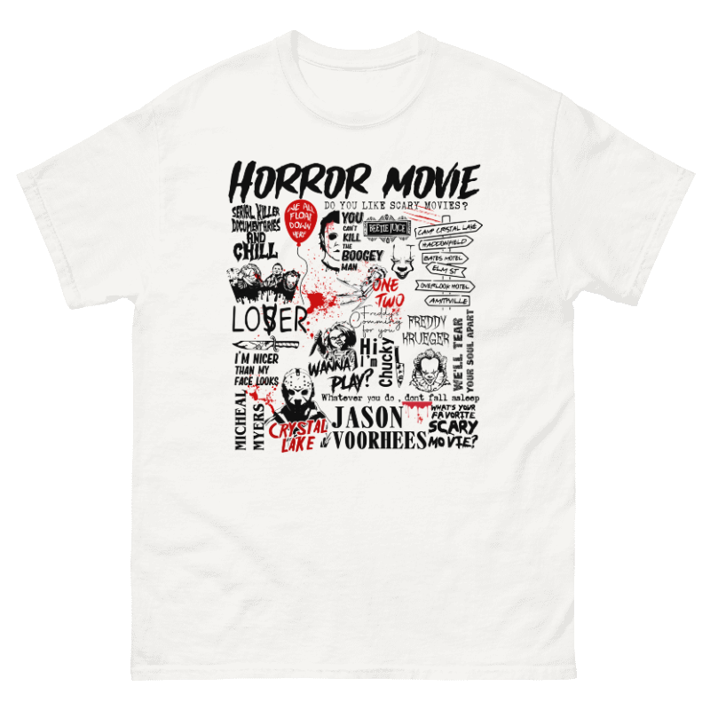 Horror Movie Quotes Printed Tee