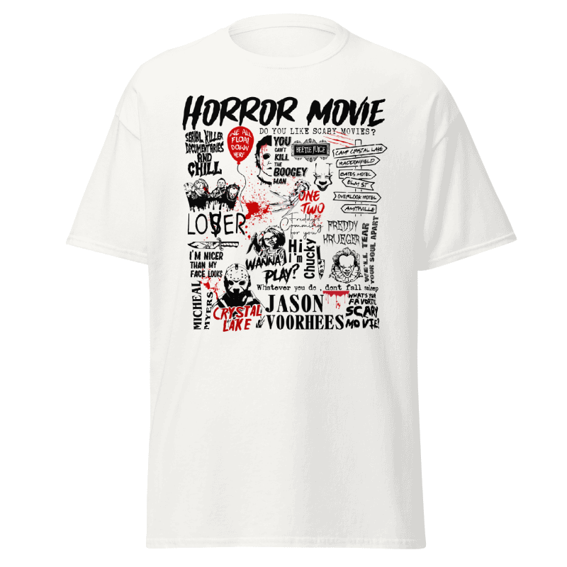 Horror Movie Quotes Printed Tee