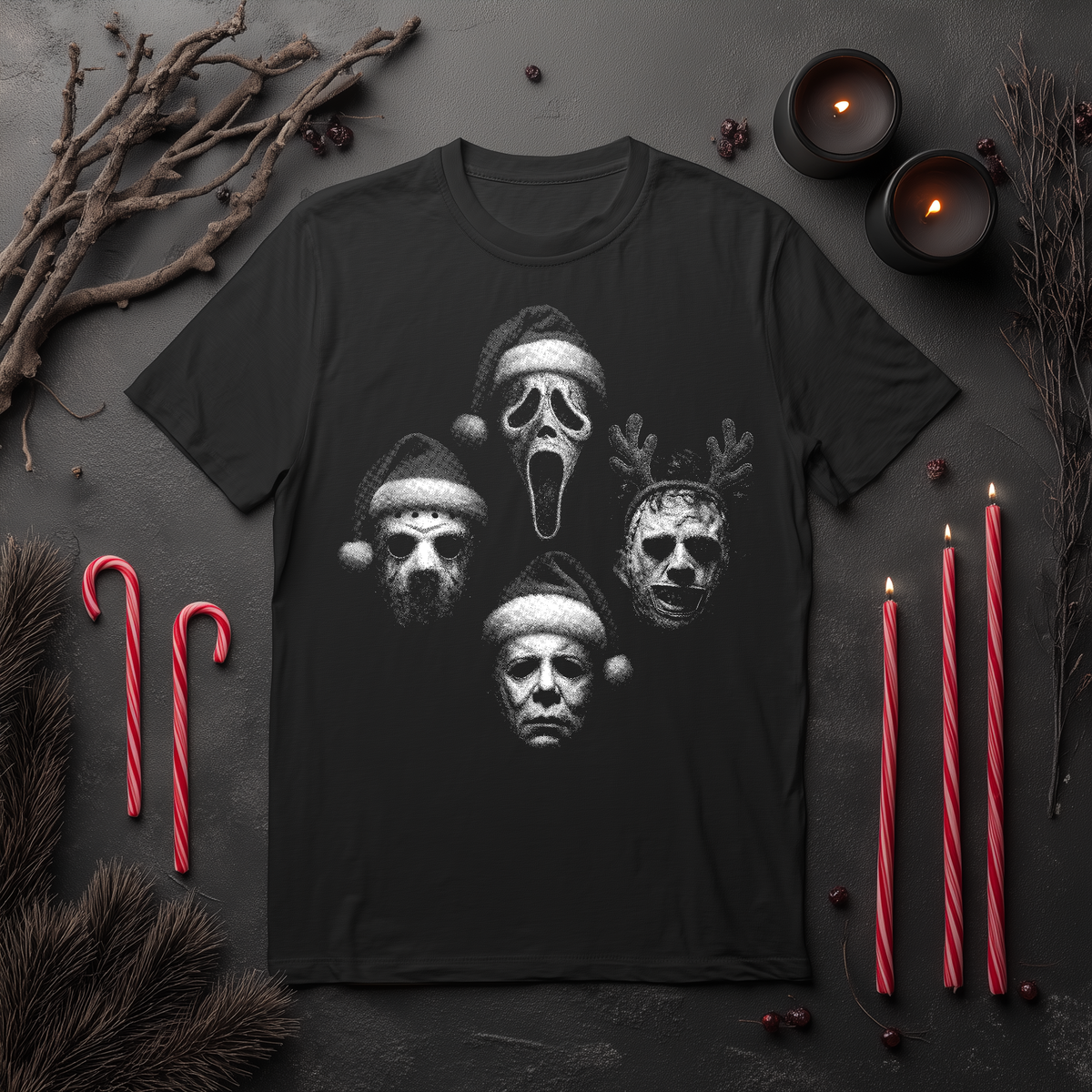 Hand Drawn Dots Horror Characters